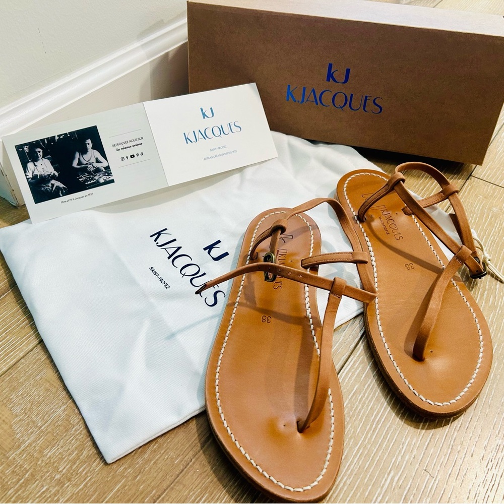 K.Jacques Miel Leather Sandals